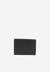 Saint Laurent Money Clip Leather Wallet Black 378005-BTY0N-1000