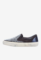 VCE Studded Leather Slip-On Sneakers