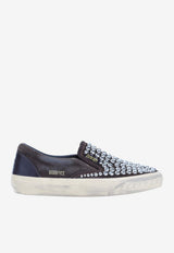 VCE Studded Leather Slip-On Sneakers