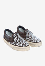 VCE Studded Leather Slip-On Sneakers