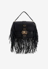 Burberry Rider Leather Fringe Shoulder Bag Black 8126286A1189_Black_40017488