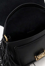 Burberry Rider Leather Fringe Shoulder Bag Black 8126286A1189_Black_40017488