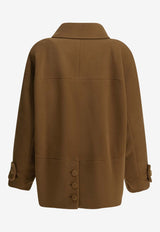 Chloé Double-Breasted Wool Short Coat Brown CH26AMA06077212_9d9c7de1-979d-487c-94f2-b06c6a75c074