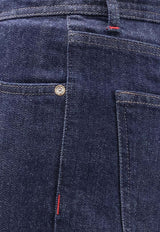 Kiton Ciro Paone Logo Patch Straight-Leg Jeans Blue UPNJSMK0628H01DARK WASH_Blue_42176907