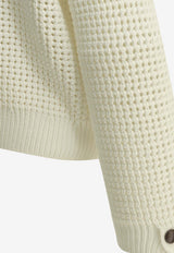 Brunello Cucinelli Openwork V-neck Sweater White M89302602C2723_X_66124744-6521-4e16-be10-9e6b795df34e