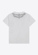 Givenchy Deconstructed Crystals Print T-shirt White BW70FJP7ER/S_GIV-100