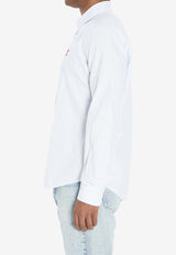 AMI PARIS Ami De Coeur Oxford Shirt Sky Blue BFUSH063-C00087-475