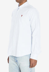 AMI PARIS Ami De Coeur Oxford Shirt Sky Blue BFUSH063-C00087-475