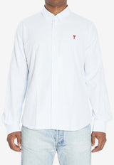 AMI PARIS Ami De Coeur Oxford Shirt Sky Blue BFUSH063-C00087-475