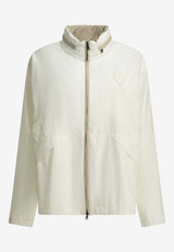 Brunello Cucinelli Logo Zip-Up Raincoat White MB4227719C007_X_f10802d7-fc77-45c5-9210-c3131a23c461