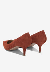 Gianvito Rossi Gianvito 55 Suede Pumps Orange G2033655RICCAMCAYO_d47016d4-a706-421c-b87f-d340a8930a65
