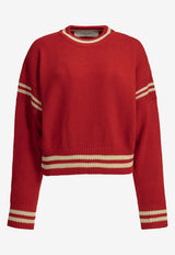Golden Goose DB Rachel Crewneck Sweater Red GWP02794P00267240605_1511b244-fbe1-4ef1-be82-d1d79f45cf67