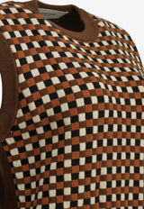 Golden Goose DB Roby Checkerboard Wool Knit Vest Brown GWP02824P00267683442_26a5b4c5-9400-4020-8eaf-8e8cec352a48