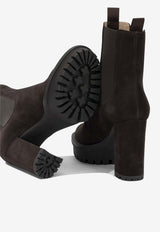 Gianvito Rossi Barry 100 Suede Ankle Boots Brown G7289970RICCASMOKA_3836459f-7ec4-4ccb-ae70-b4875871c822