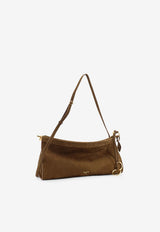 Alaïa Medium Le Click East-West Shoulder Bag in Nubuck Leather Brown AA1S01430CA214A47_VERTKAKI_70150755