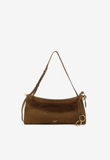 Alaïa Medium Le Click East-West Shoulder Bag in Nubuck Leather Brown AA1S01430CA214A47_VERTKAKI_70150755