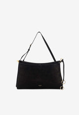 Alaïa Large Le Click Pocket 35 Nubuck Leather Shoulder Bag Black AA1L2038CA214999_NOIR_70150760