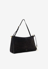 Alaïa Large Le Click Pocket 35 Nubuck Leather Shoulder Bag Black AA1L2038CA214999_NOIR_70150760