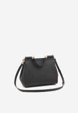Dolce & Gabbana Large Sicily Handbag in Dauphine Leather Black BB6002-B1001-80999