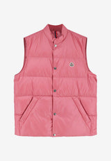 Moncler Restigo Logo Quilted Vest Pink L10911A00143597YX52L_Pink_61126941