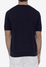 John Smedley Kempton Basic T-shirt Blue KEMPTON--NAVY