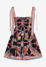 Carretto Print Poplin Mini Dress