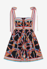 Carretto Print Poplin Mini Dress