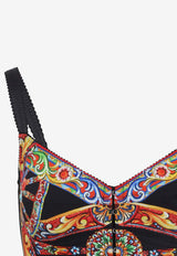 Carretto Print Corset Top