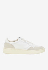 Autry Medalist Leather and Suede Sneakers White AULM-LS-33