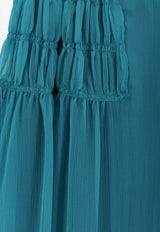 Dries Van Noten Scarlett Silk Sheer Midi Skirt Petrol 2610108473040508_OneColor_54420962