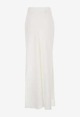 Brunello Cucinelli Flared Satin Midi Skirt White M0H38G3396C600_Natural_58257012