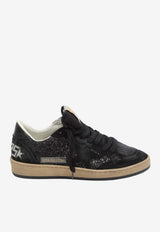 Golden Goose DB Ball Star Glittered Suede Sneakers Black GWF00117-F003989-90100