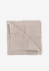 Brunello Cucinelli Printed Silk Pocket Square Brown MX8660091C6036_Brown_58257020