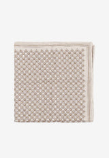 Brunello Cucinelli Printed Silk Pocket Square Brown MX8660091C6036_Brown_58257020