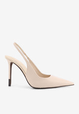 Brunello Cucinelli 100 Pointed Leather Slingback Pumps Beige MZSKC2828C8905_Ivory_58257030