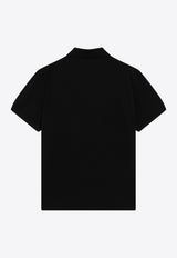 Moncler Piqué Logo Polo T-shirt Black 8A0000989A16/T_MONCL-999
