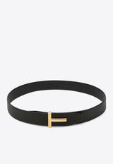 Tom Ford Reversible T-Icon Leather Belt Dark Brown TB178LCL236G/T_TOM-ENB