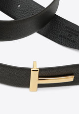 Tom Ford Reversible T-Icon Leather Belt Dark Brown TB178LCL236G/T_TOM-ENB
