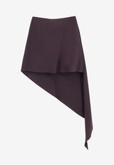 Alaïa Asymmetric Mini Skirt Aubergine AA9J2541W144C413_OneColor_48013860