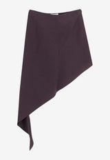 Alaïa Asymmetric Mini Skirt Aubergine AA9J2541W144C413_OneColor_48013860