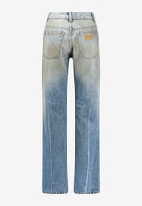 MM6 Maison Margiela Signature Numeric Tag Patch Faded Jeans Blue S62LB0213M30055964_MediumBlue_57986623