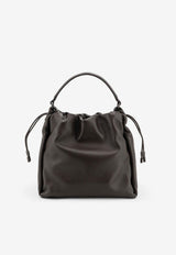 Brunello Cucinelli Mellow Leather Bucket Bag Brown MBGPD3611C8279_TESTAMORO_60002052