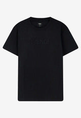 Fendi Embroidered FF Selleria Slim T-shirt Black FY1319AY0GF0QA1_Black_70153896