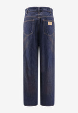 MM6 Maison Margiela Numeric Signature Patch Stained Jeans Blue SH2LA0052M30055963_OneColor_57986662
