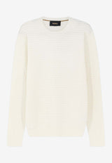 Hugo Boss Silk Crewneck Sweater White 50555189118_Openwhite_44130456