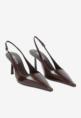 75 Leather Slingback Pointed Pumps