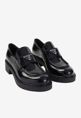 Brushed Leather Loafers