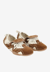 Ballerina Suede and Nappa Leather Sneakers