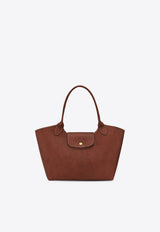 Longchamp Large Épure Leather Shoulder Bag Brown 10346HYZ/T_LONG-035