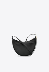 Longchamp Small Le Foulonné Leather Shoulder Bag Black 10337021/T_LONG-001